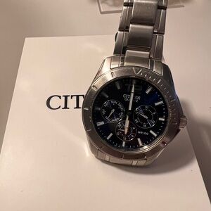 Citizen Silver and Black Quartz Watch